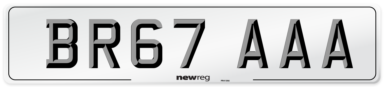 BR67 AAA Number Plate from New Reg